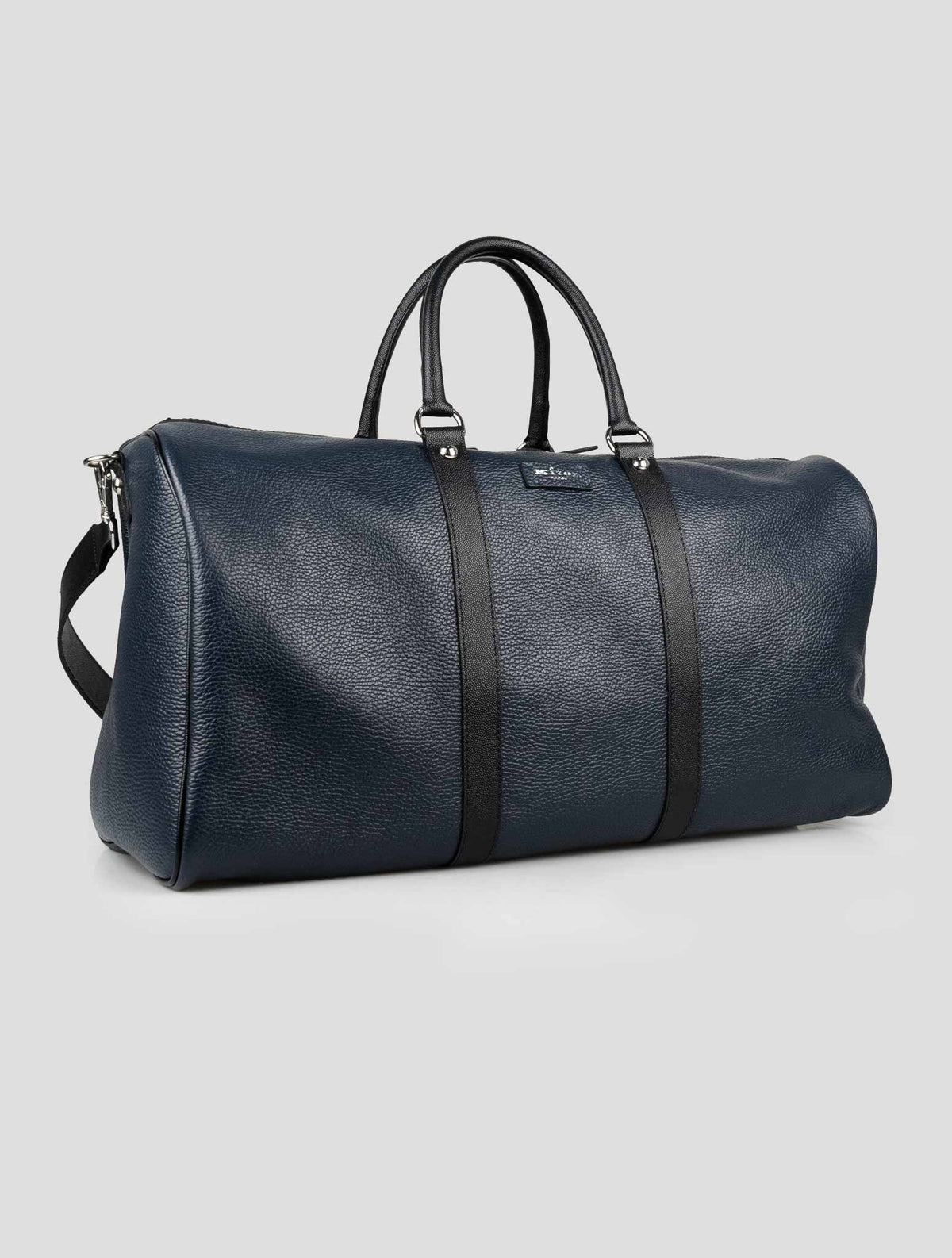 Kiton Blue Leather Travel Bag 2