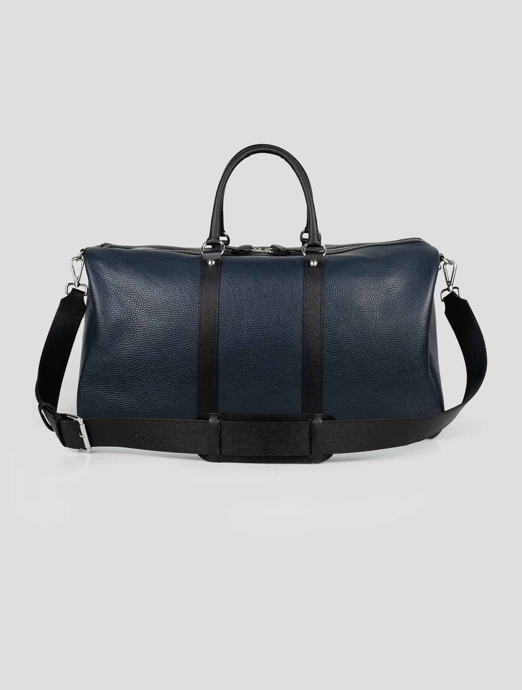 Kiton Blue Leather Travel Bag 4
