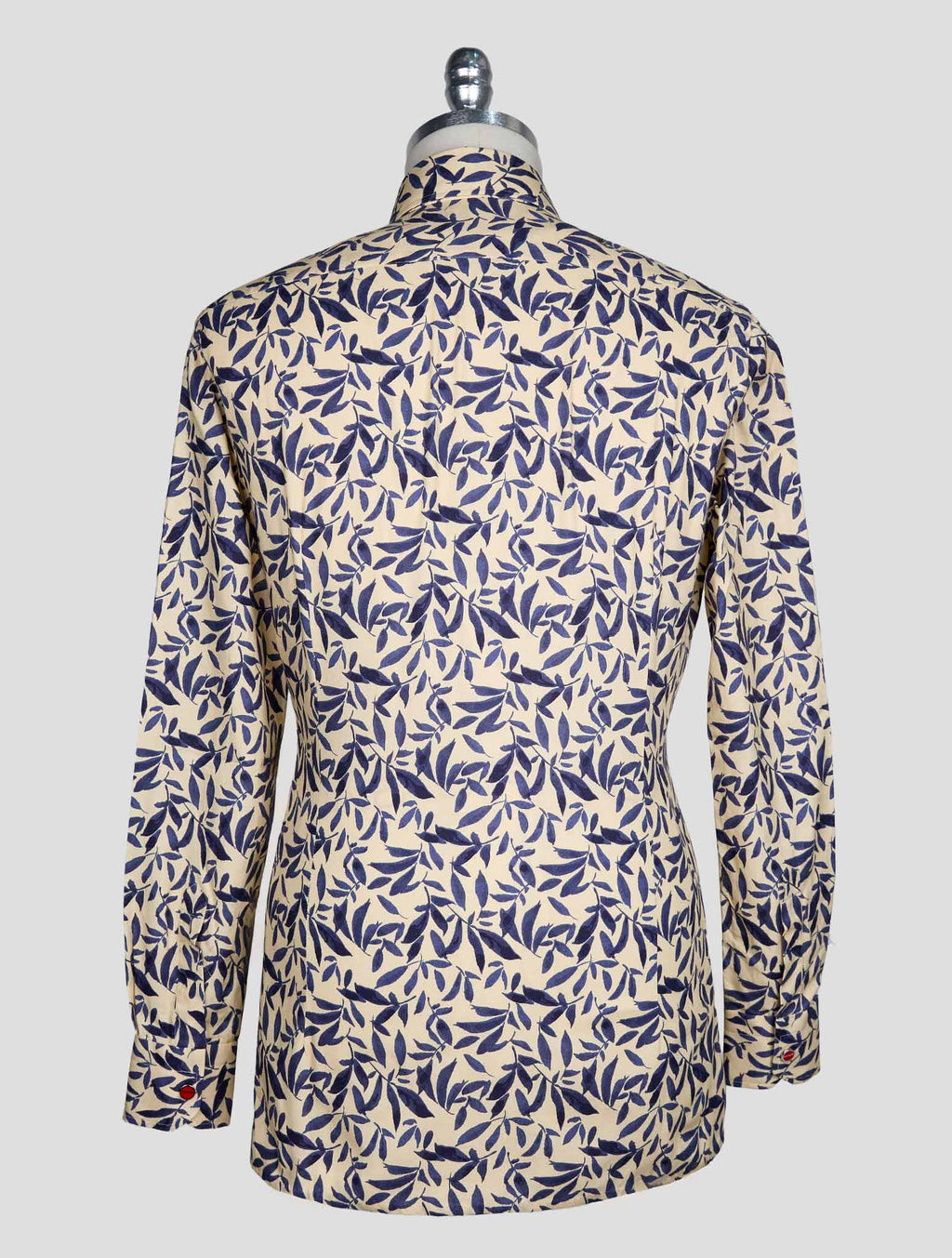 Kiton Beige Blue Cotton Shirt 3