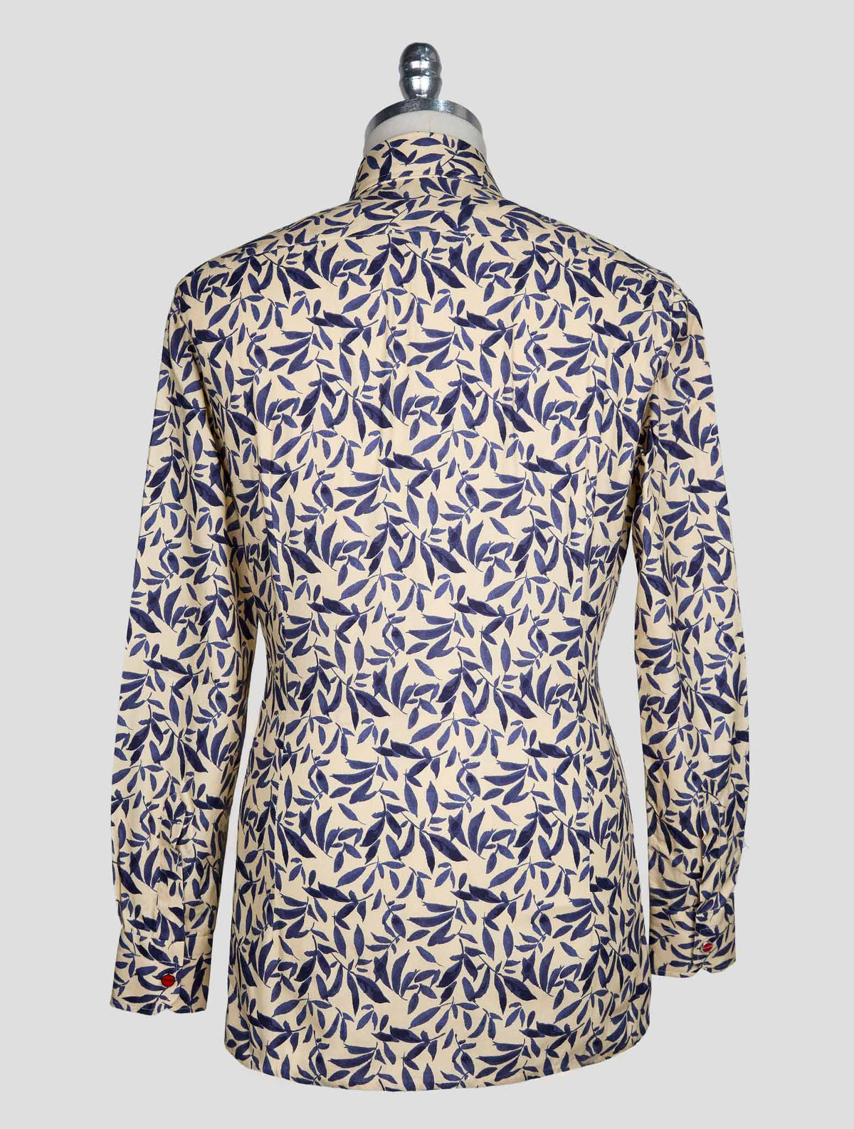 Kiton Beige Blue Cotton Shirt 3