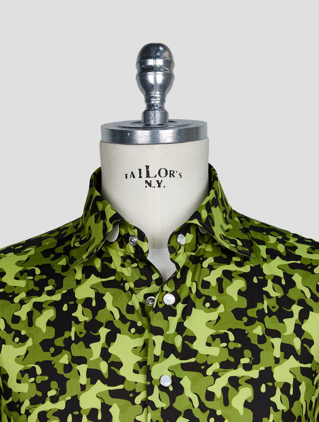 Kiton Green Black Cotton Shirt 4