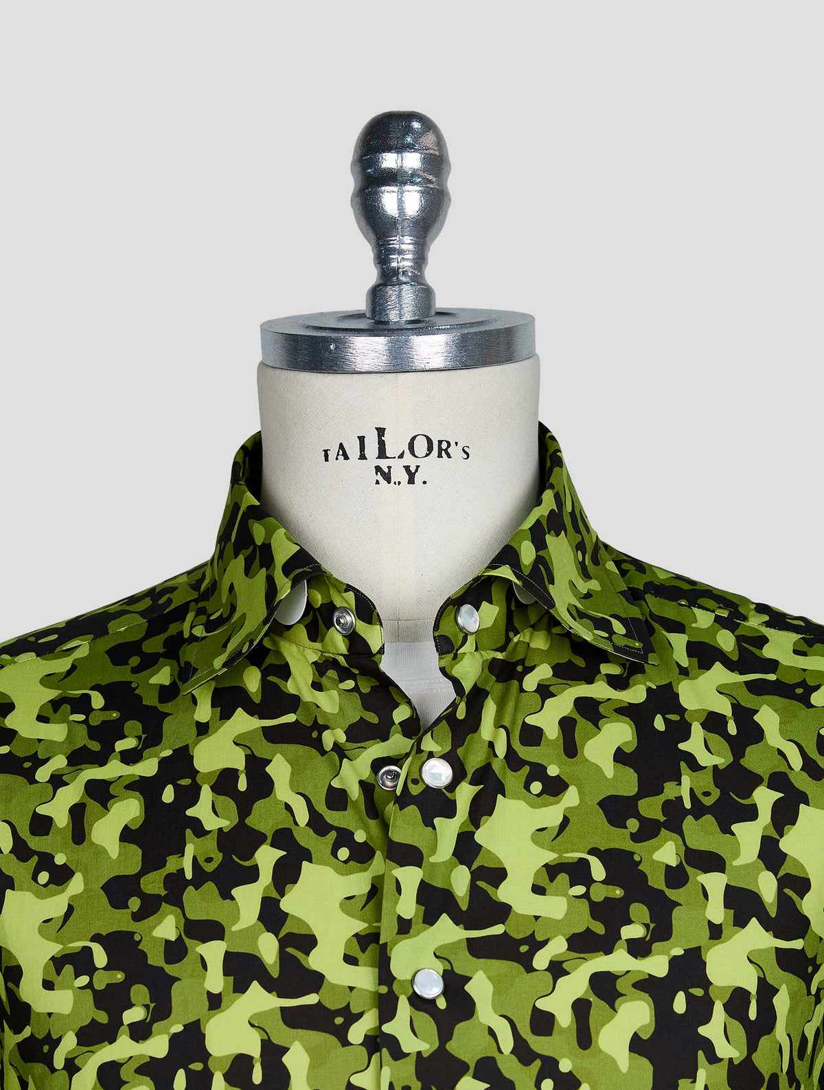 Kiton Green Black Cotton Shirt 4