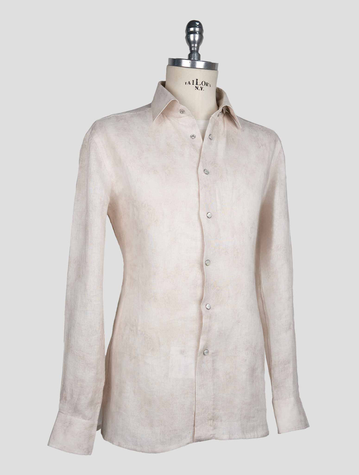 Kiton Beige Linen Shirt 2