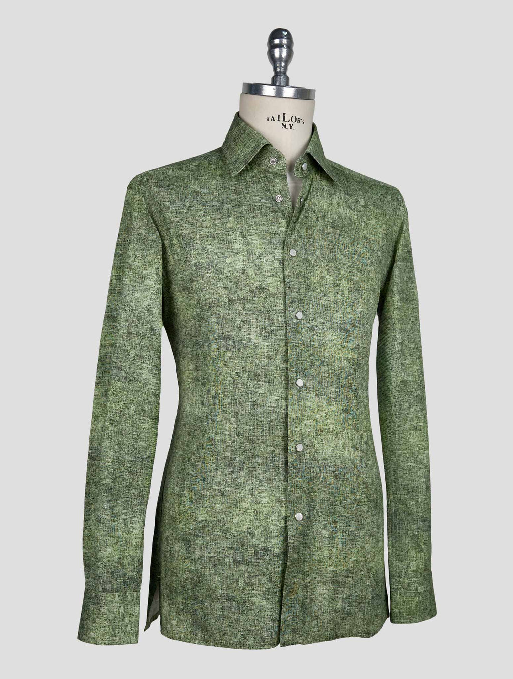 Kiton Green Cotton Shirt 2
