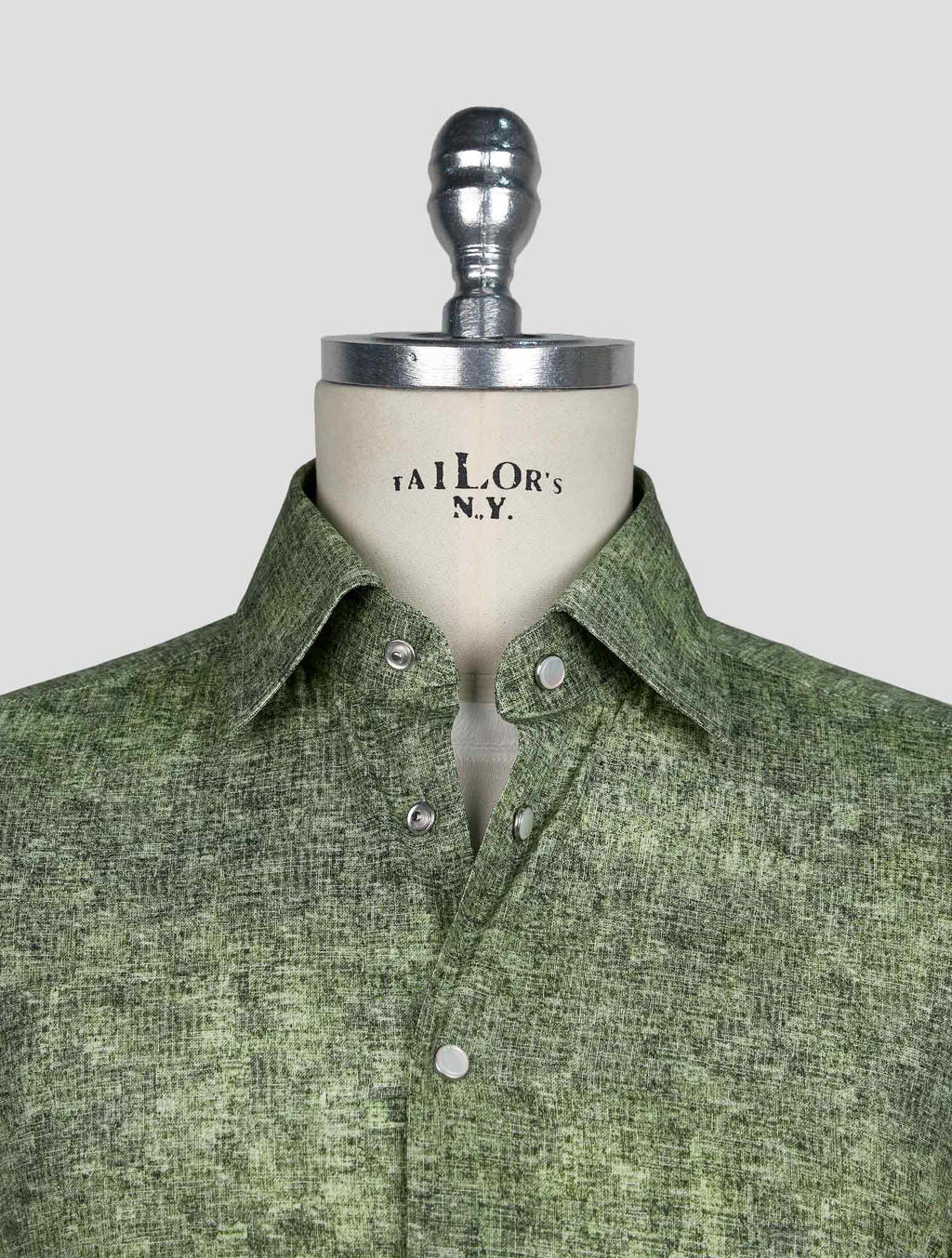 Kiton Green Cotton Shirt 4