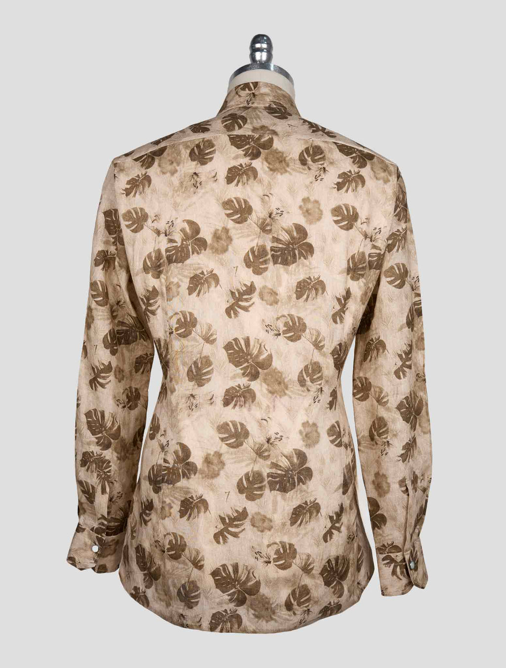 Kiton Beige Brown Linen Shirt 3