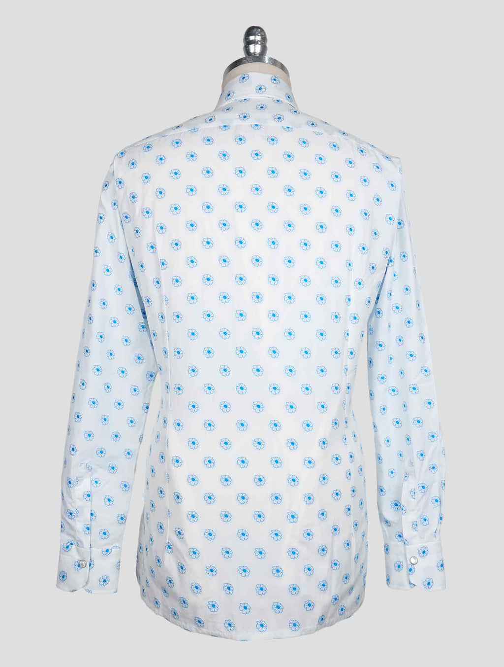 Kiton White Blue Cotton Shirt 3