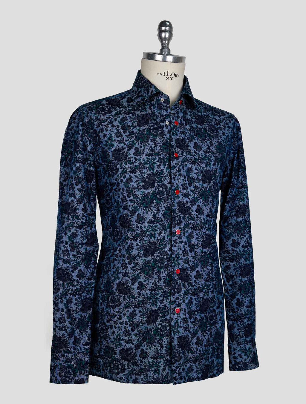 Kiton Blue Green Cotton Shirt 2