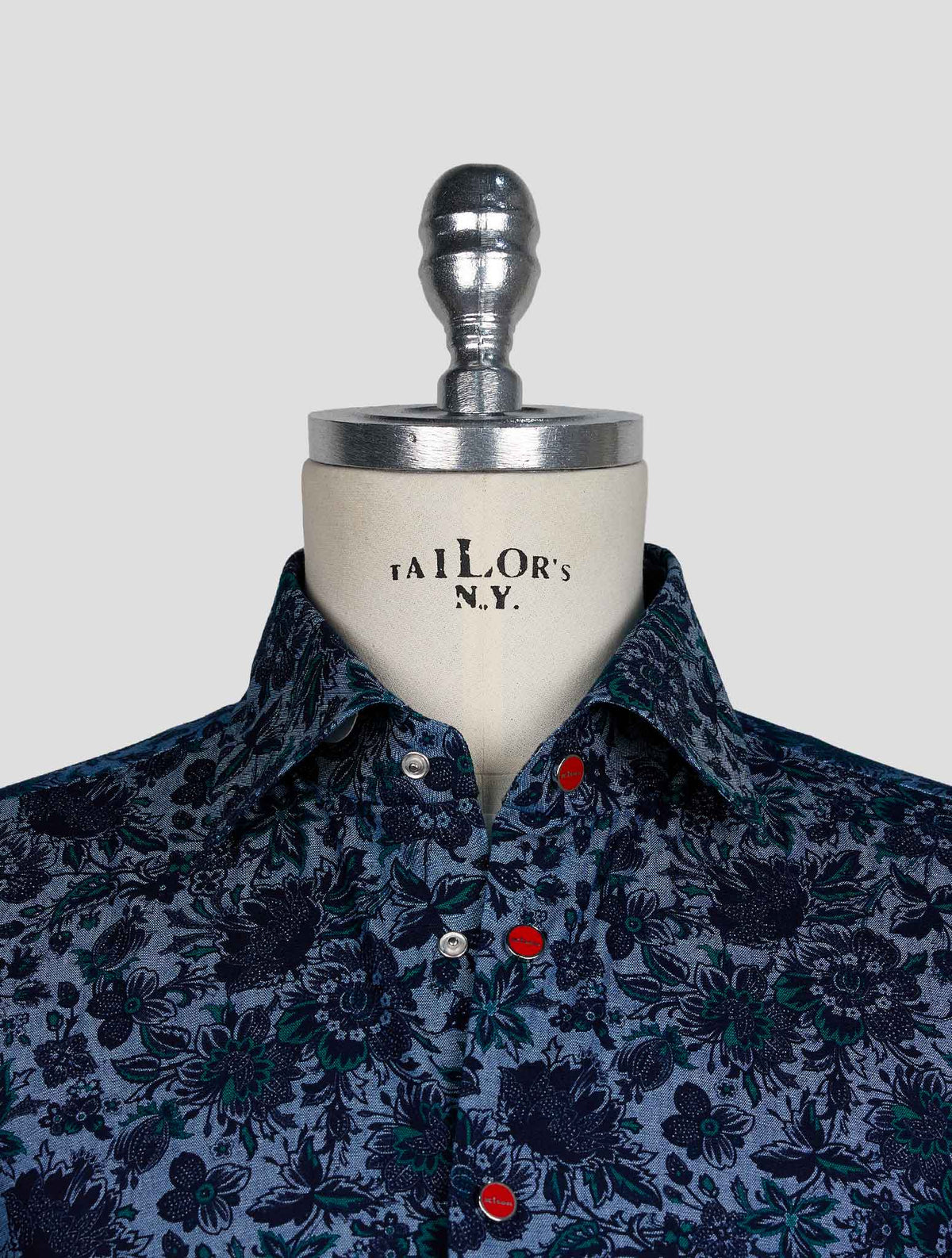 Kiton Blue Green Cotton Shirt 4