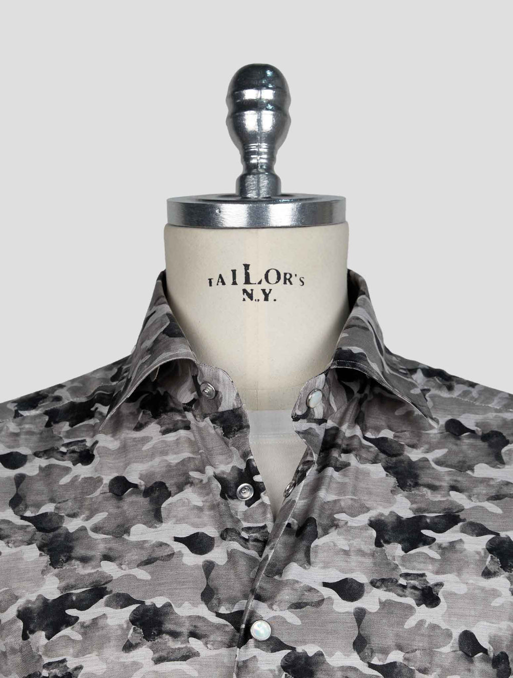 Kiton Gray Cotton Shirt 4