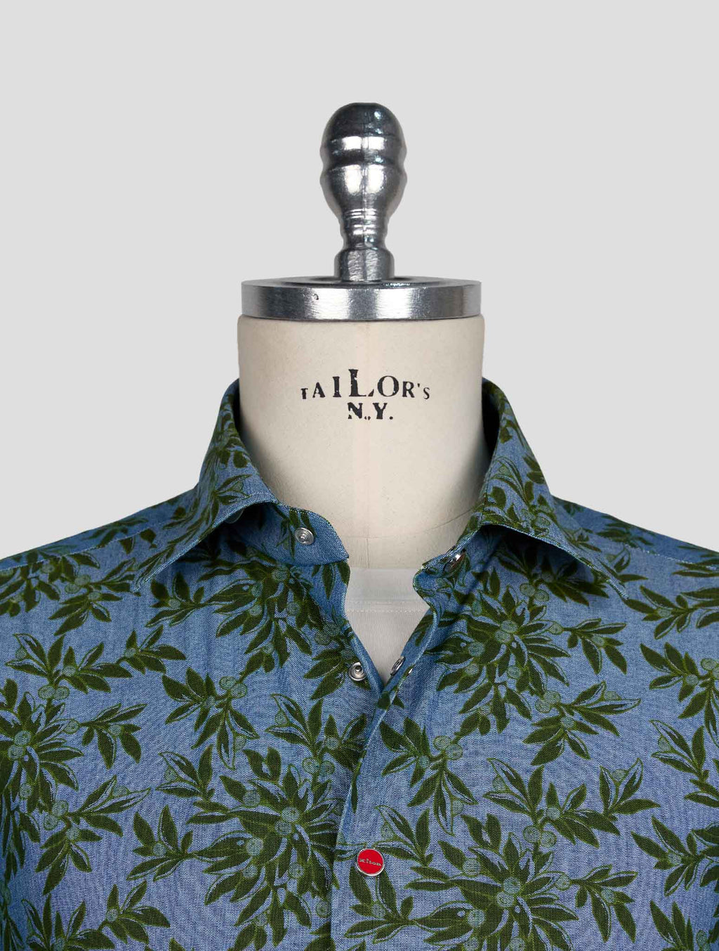 Kiton Light Blue Green Cotton Shirt 4