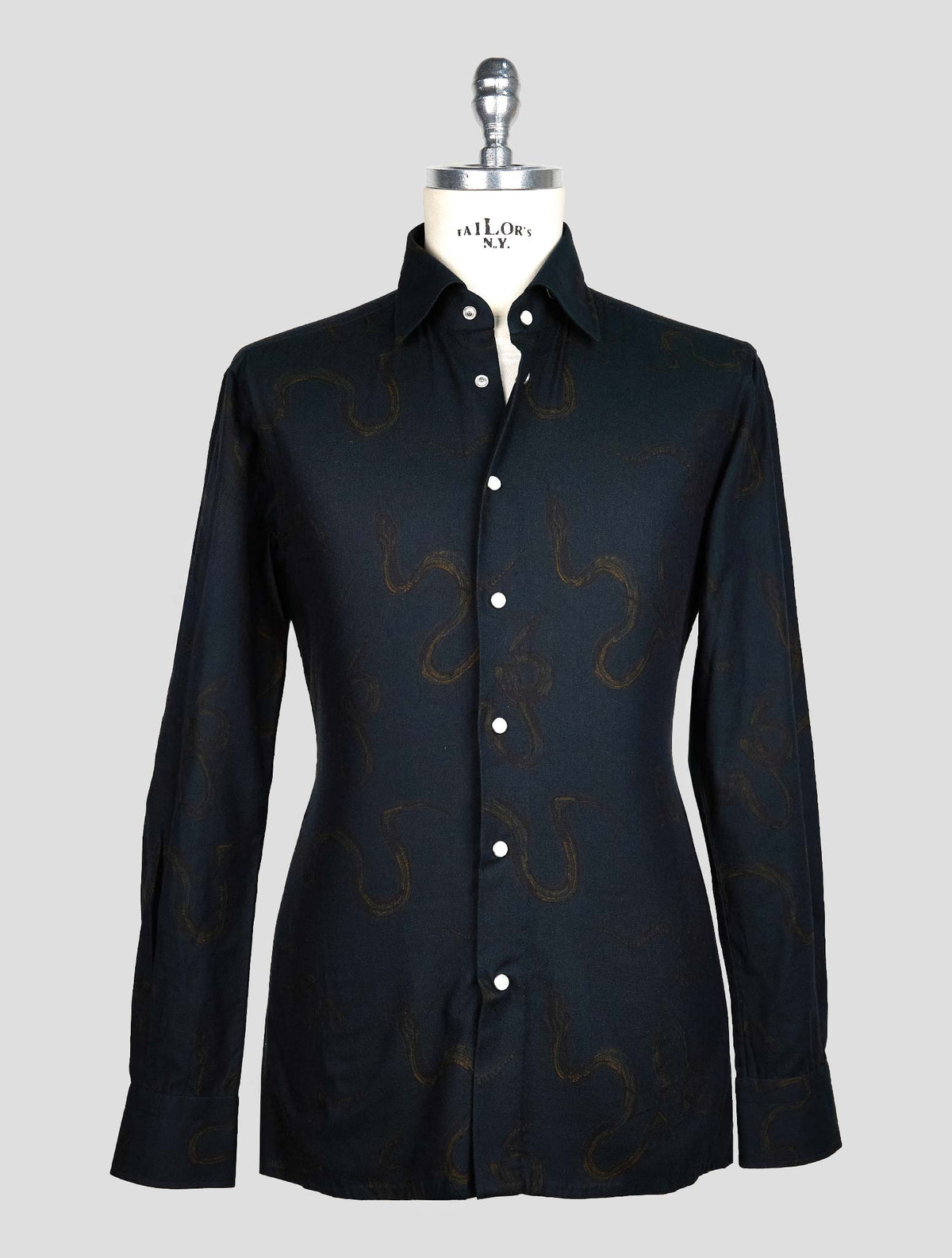 KITON BLUE COTTON SHIRT 1