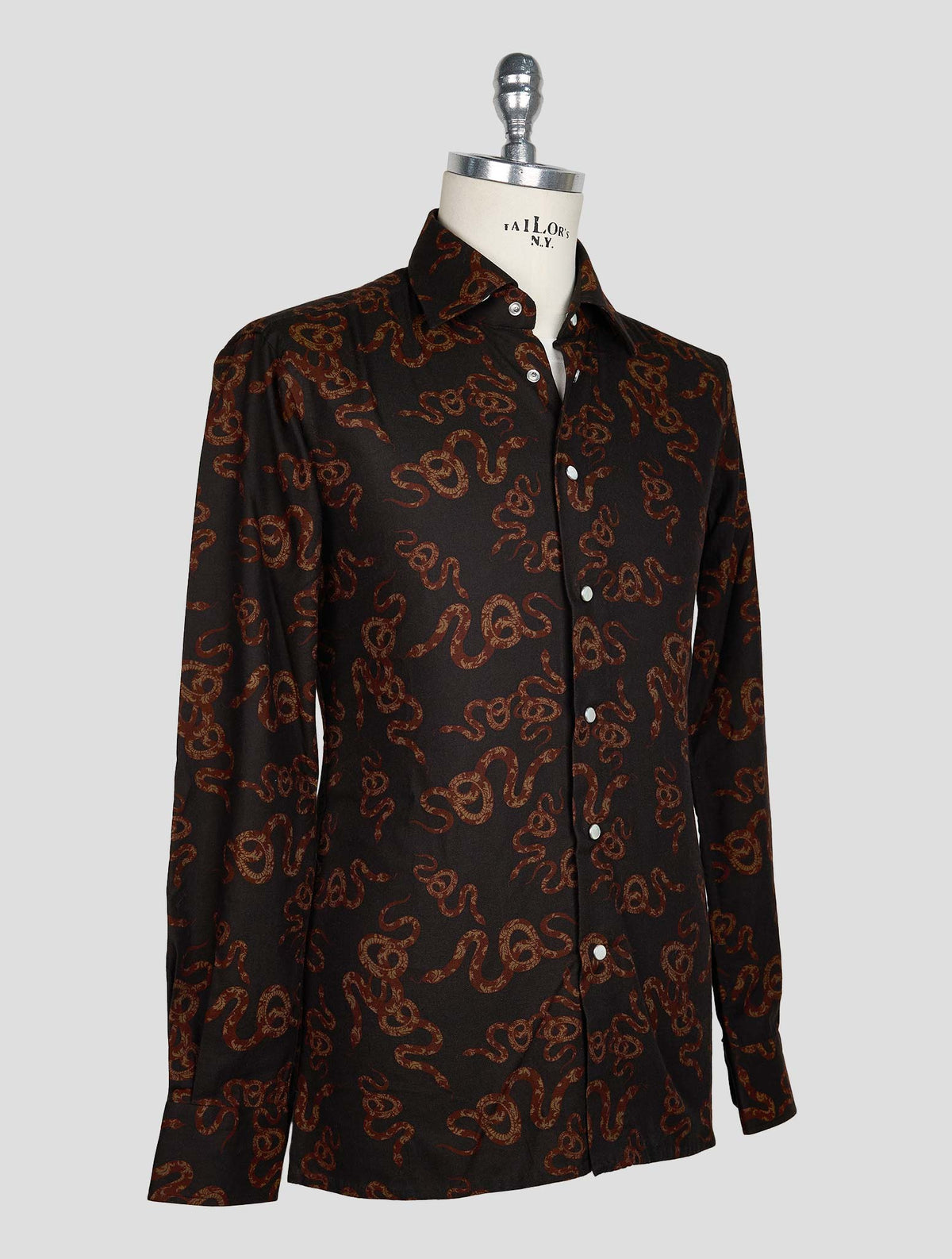 KITON BROWN COTTON SHIRT 2