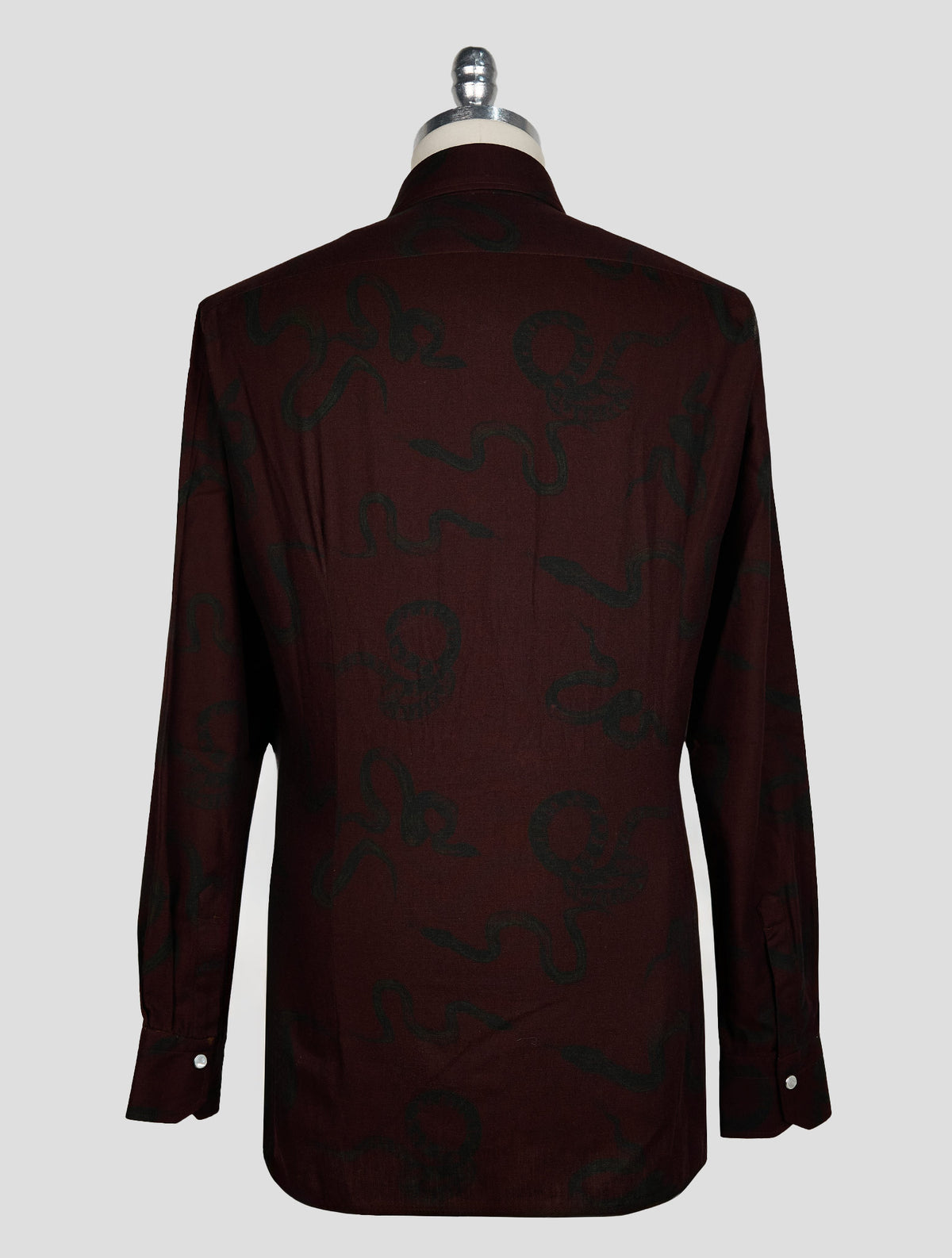 KITON BURGUNDY DARK GREEN COTTON SHIRT 3