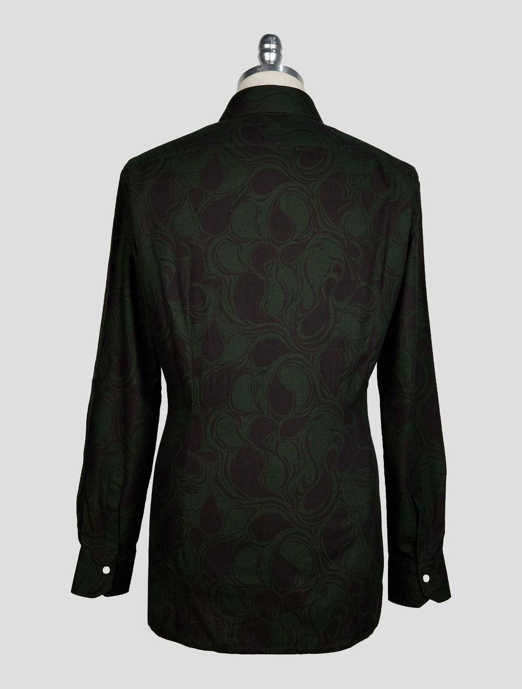 KITON GREEN BLUE COTTON SHIRT 3