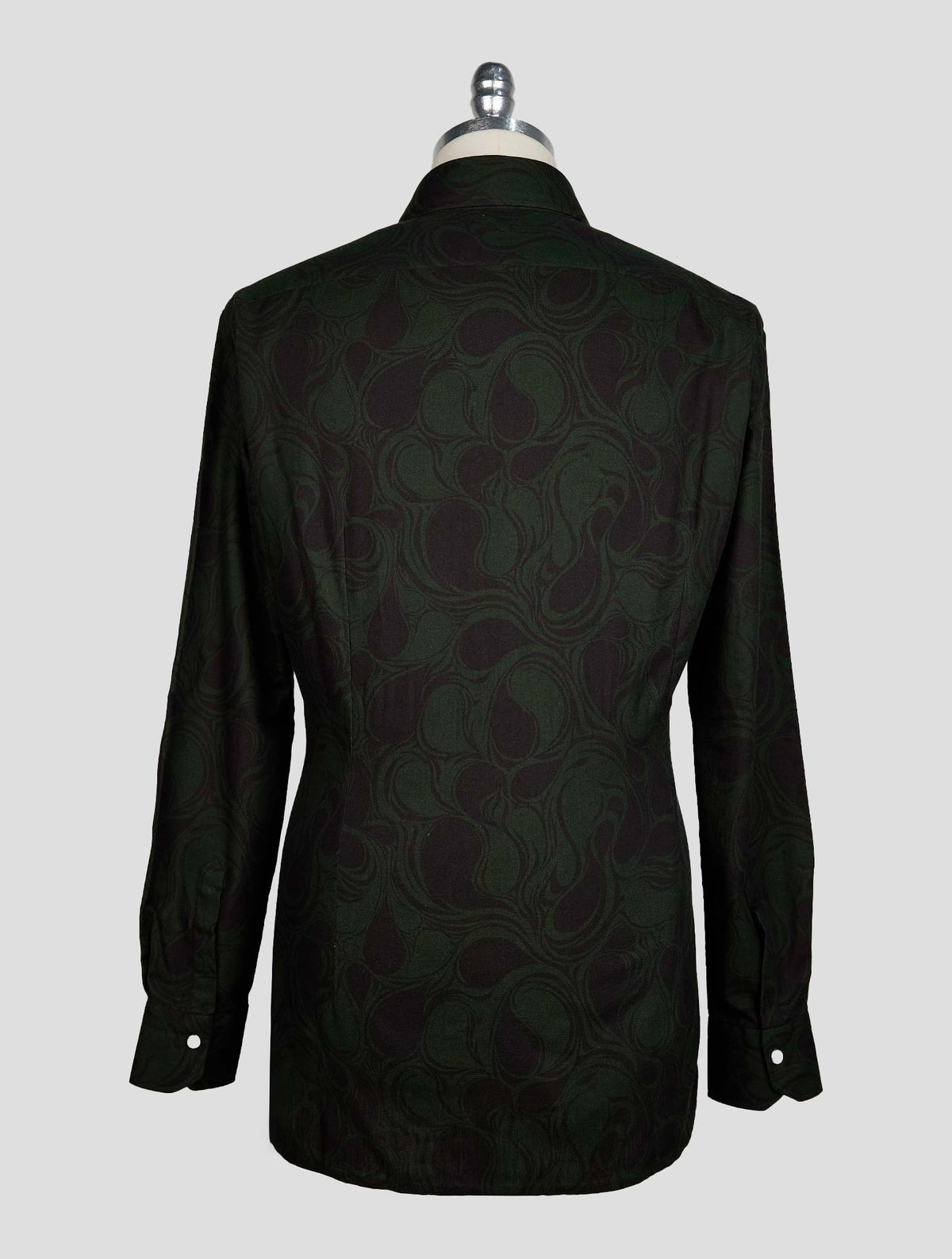 KITON GREEN BLUE COTTON SHIRT 3