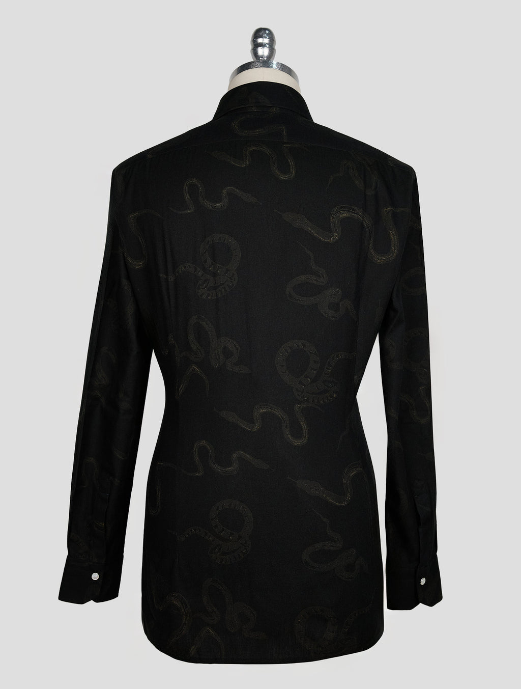 KITON BLACK GREEN COTTON SHIRT 3