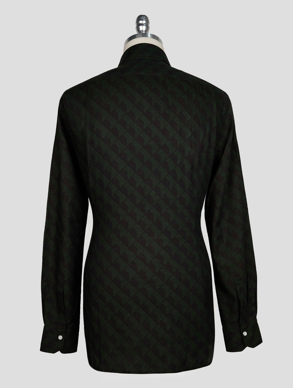 KITON BLACK GREEN COTTON SHIRT 3