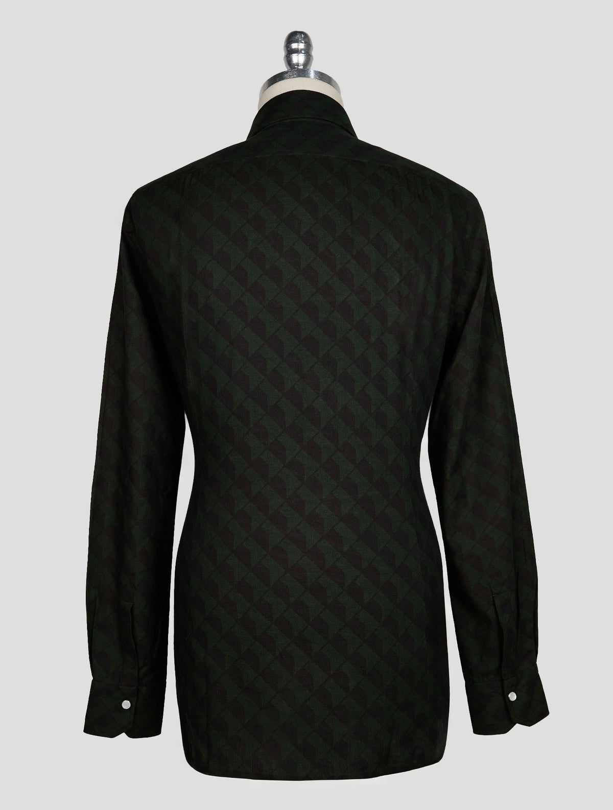 KITON BLACK GREEN COTTON SHIRT 3