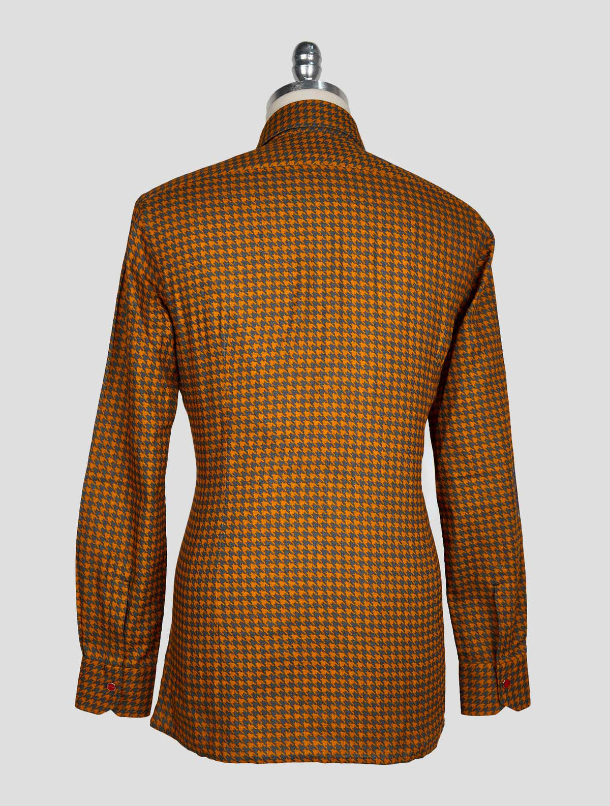 KITON DARK GRAY ORANGE COTTON SHIRT 3