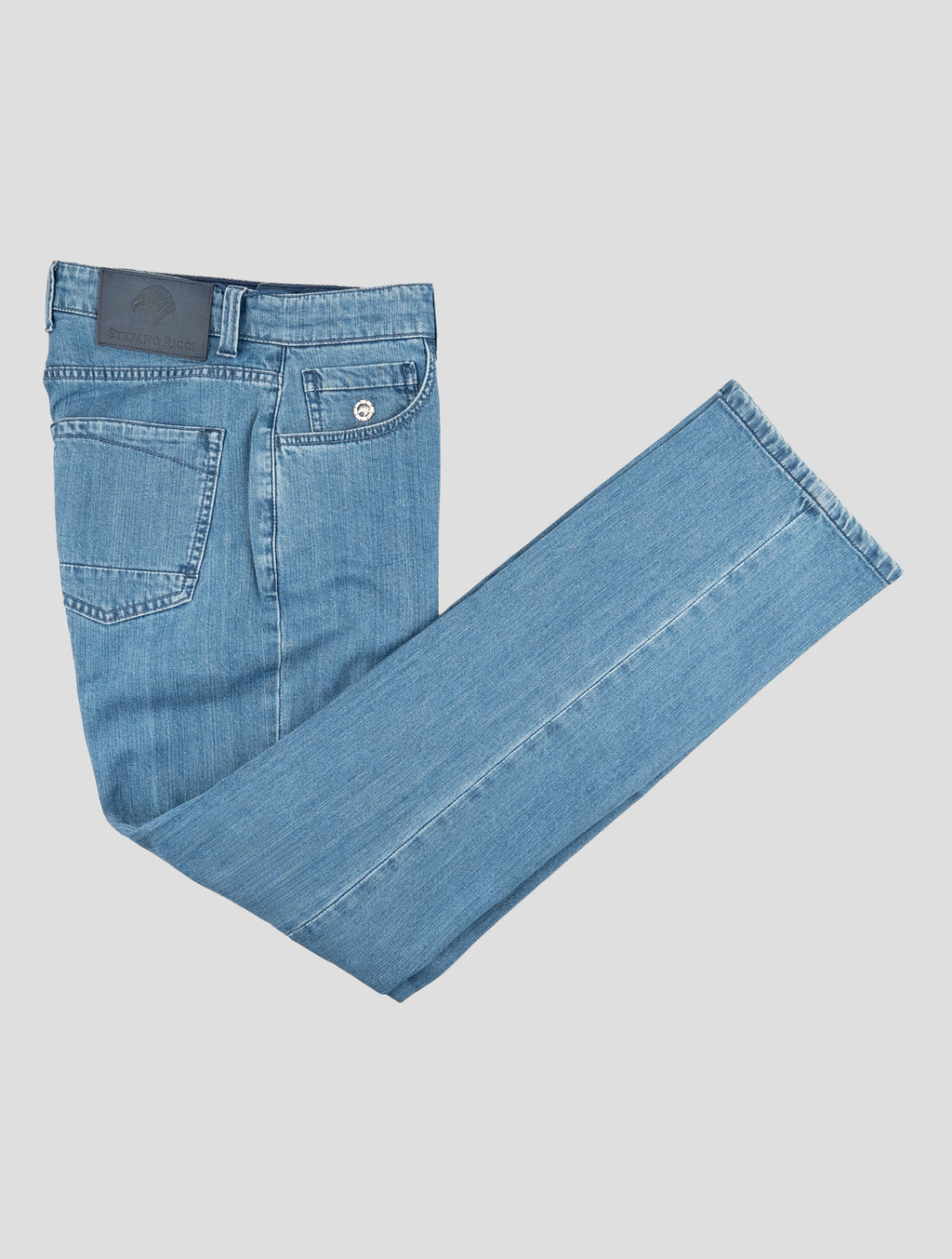 Stefano Ricci Blue Cotton Modal Silk Cashmere Ea Jeans 1