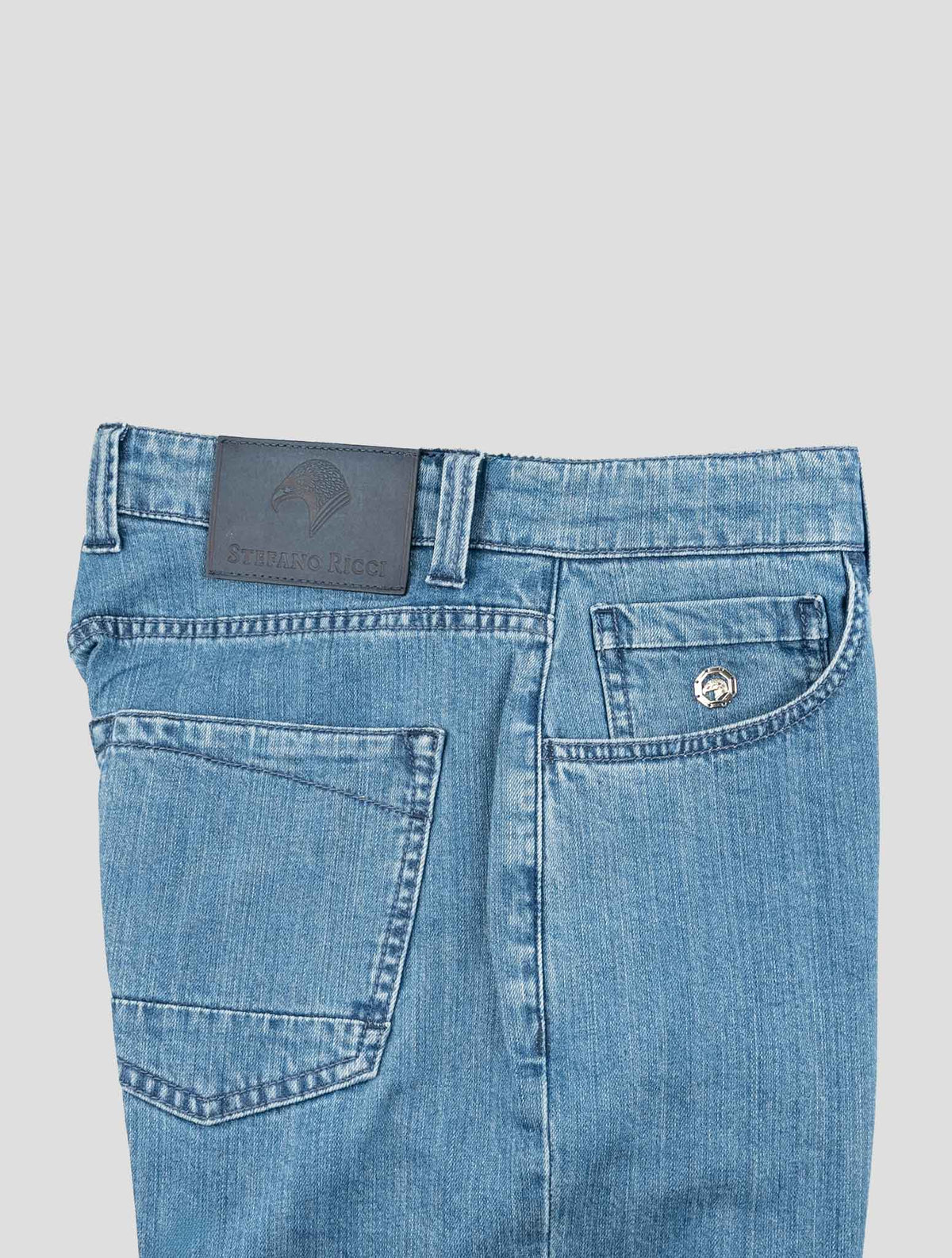 Stefano Ricci Blue Cotton Modal Silk Cashmere Ea Jeans 3