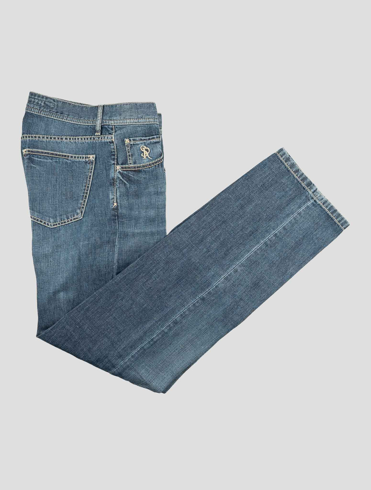 Stefano Ricci Blue Cotton Linen Jeans 1