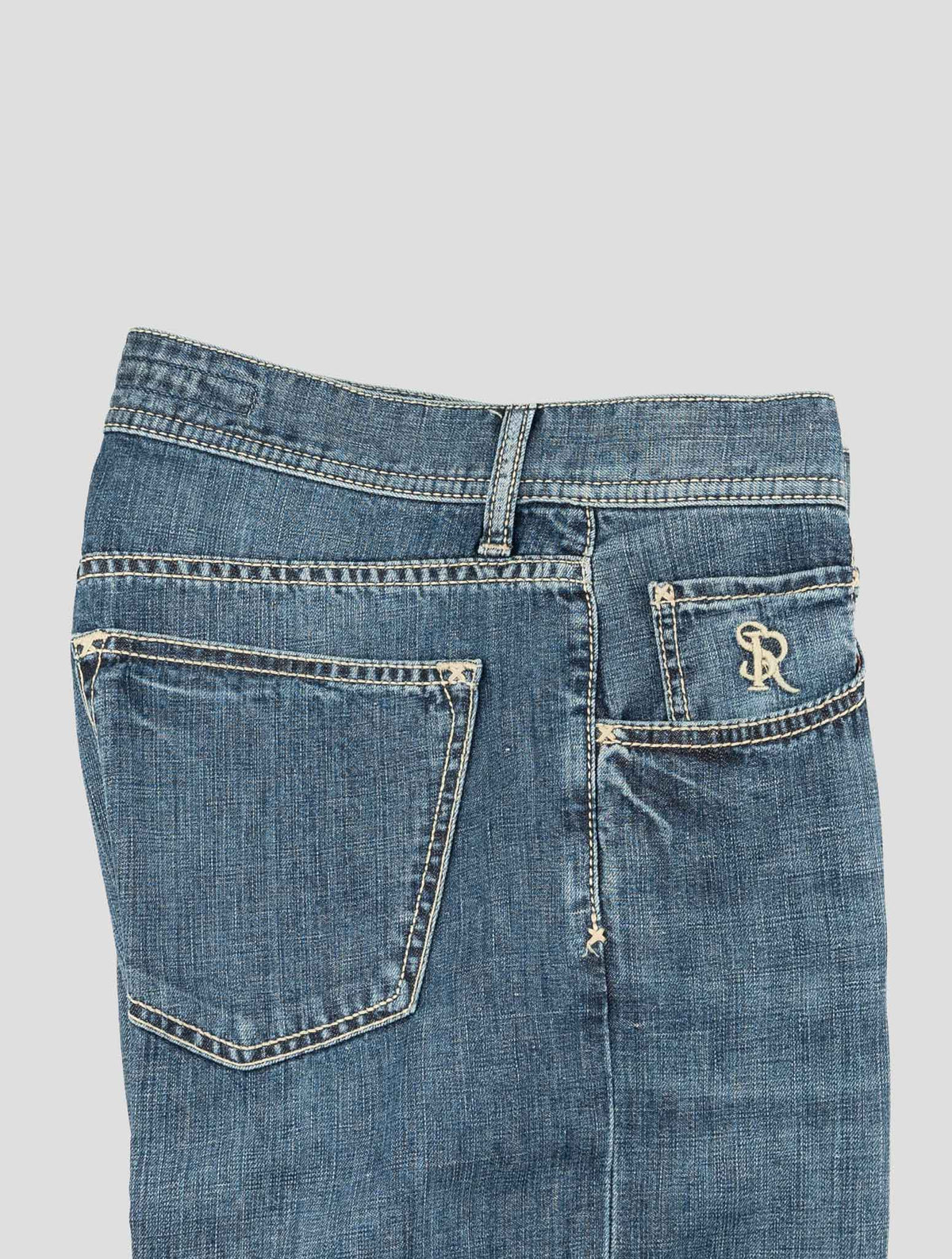 Stefano Ricci Blue Cotton Linen Jeans 3