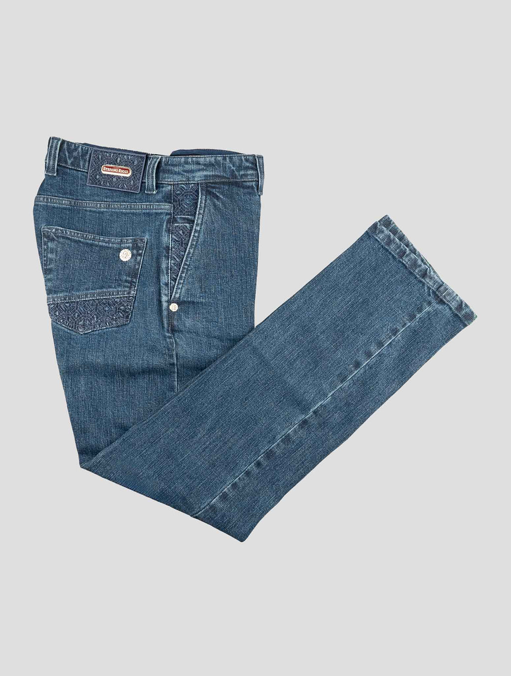 Stefano Ricci Blue Cotton Ea Jeans 1
