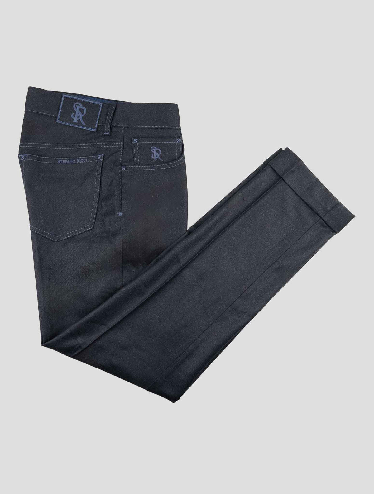 Stefano Ricci Blue Wool Cashmere Jeans 1