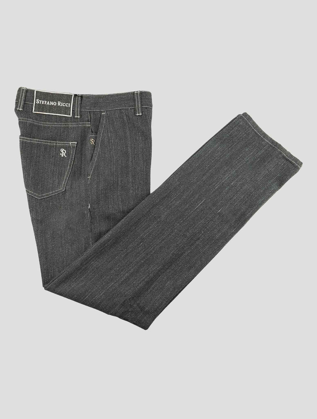 Stefano Ricci Gray Cotton PC Pl Pants 1