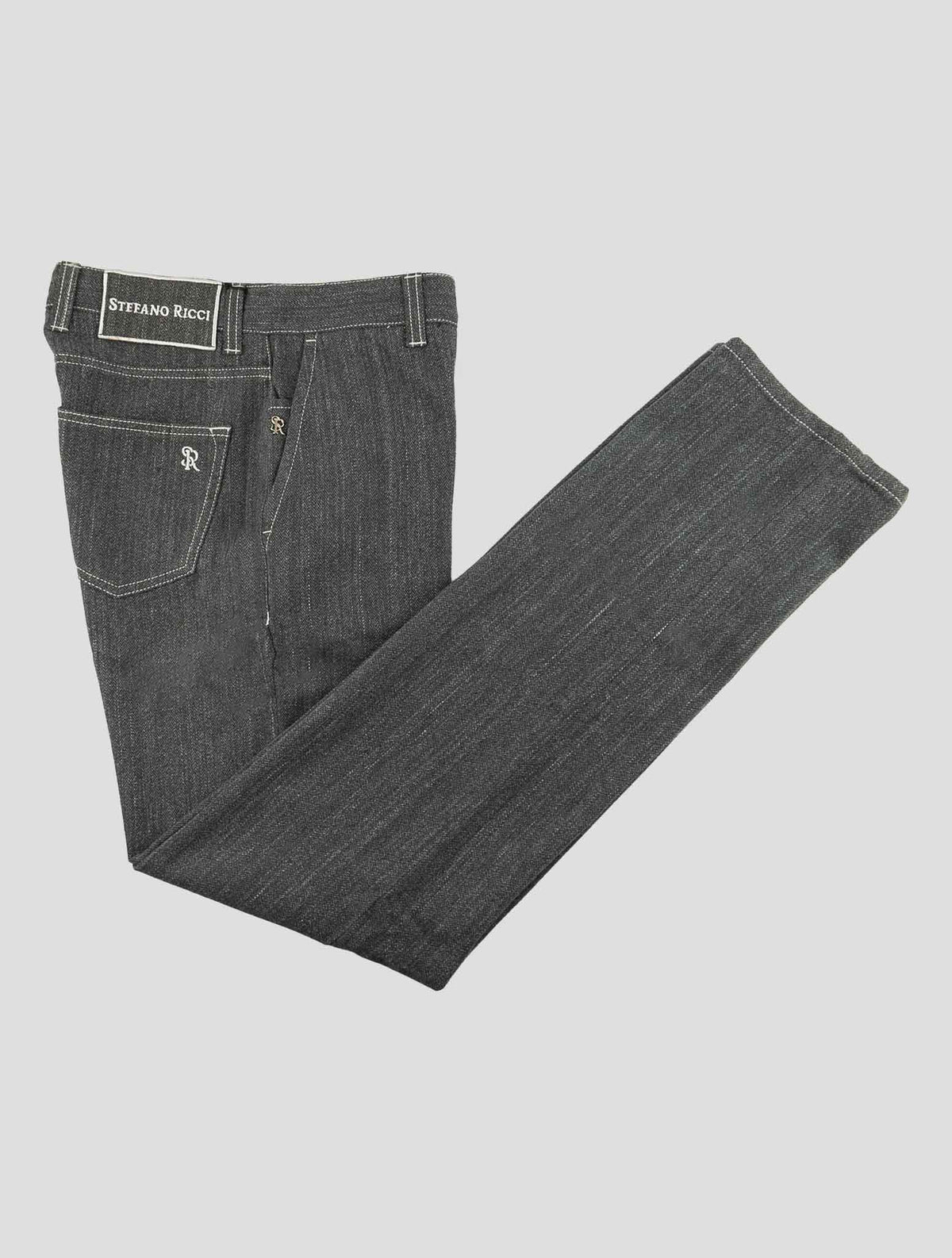 Stefano Ricci Gray Cotton PC Pl Pants 1