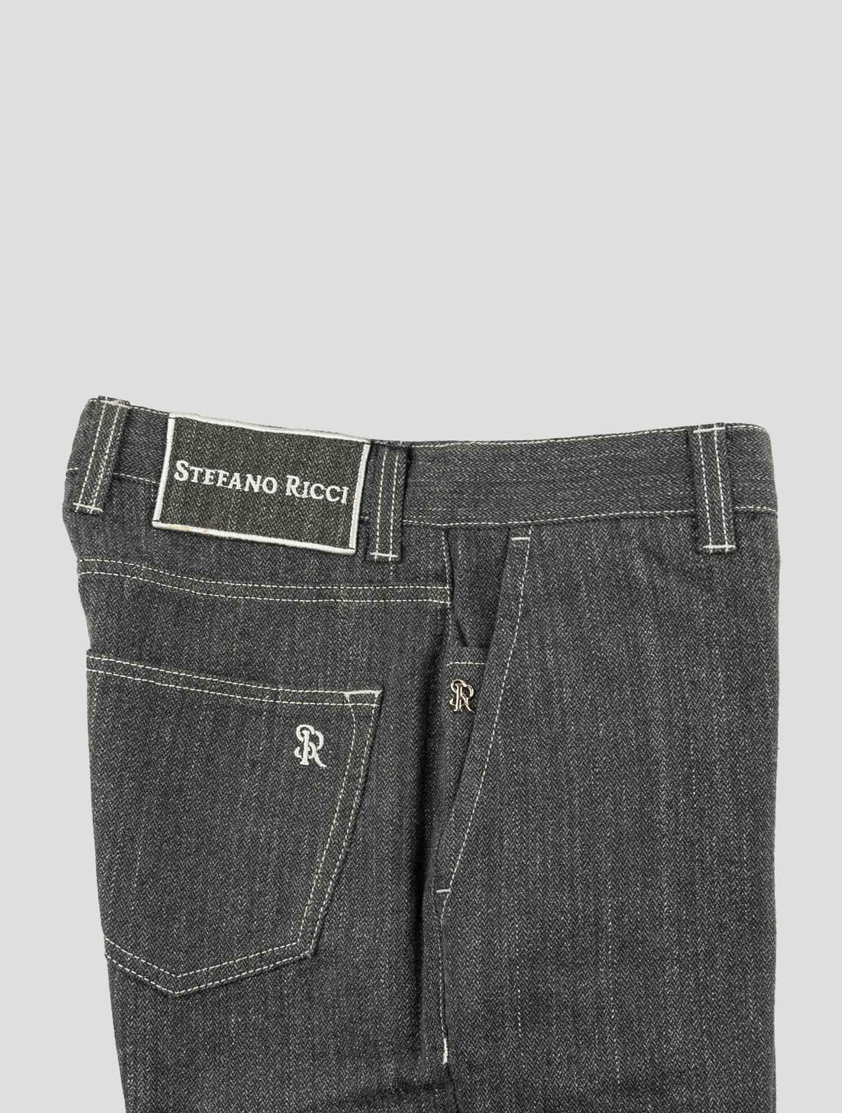 Stefano Ricci Gray Cotton PC Pl Pants 3