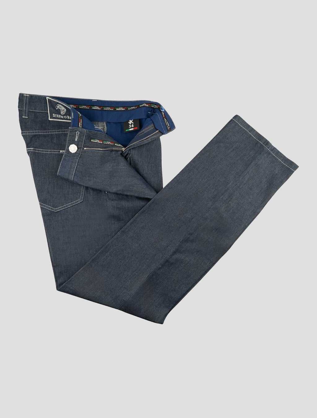 Stefano Ricci Blue Cotton Lyocell Ea Jeans 1