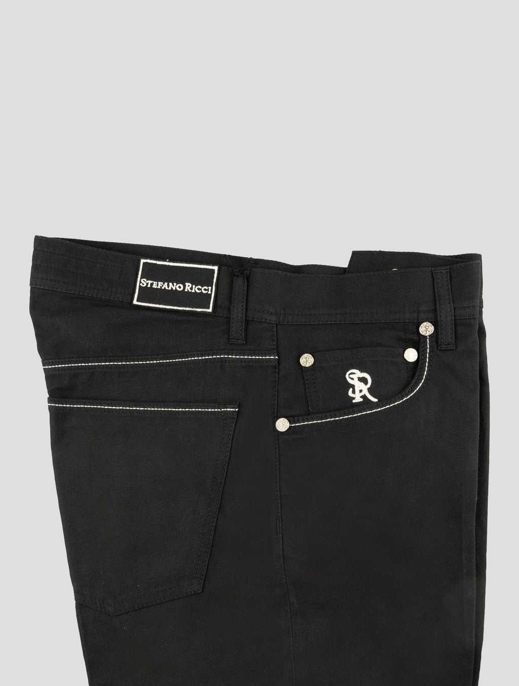 Stefano Ricci Black Cotton Linen Lycra Jeans 3