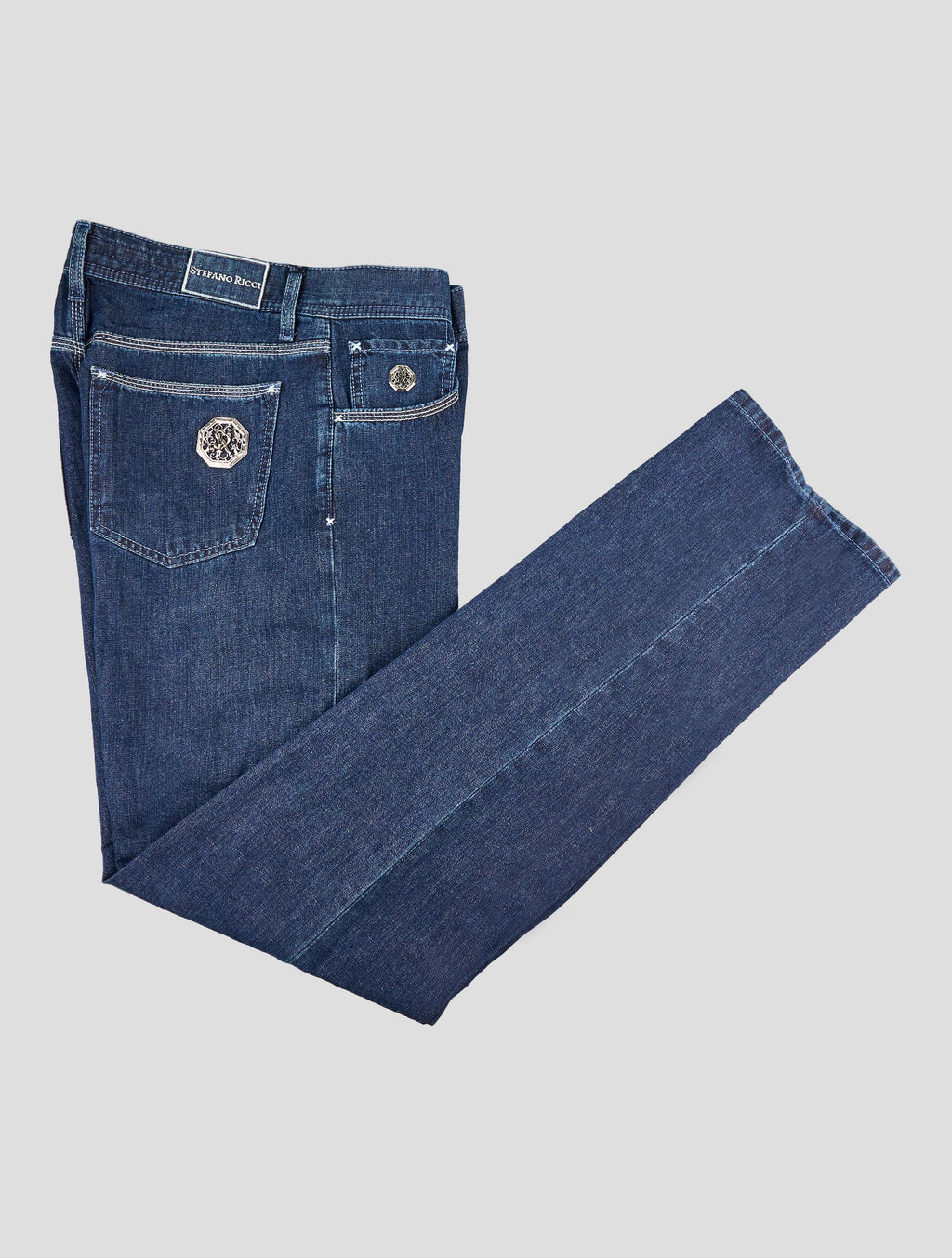 Stefano Ricci Blue Cotton Linen Jeans 1