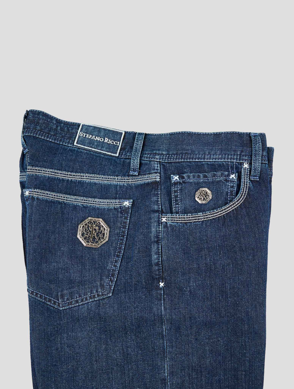 Stefano Ricci Blue Cotton Linen Jeans 3