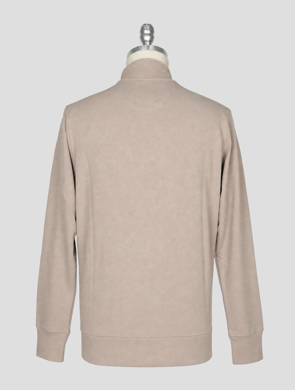 Barba Napoli Taupe Cotton Pa Sweater Full Zip 3
