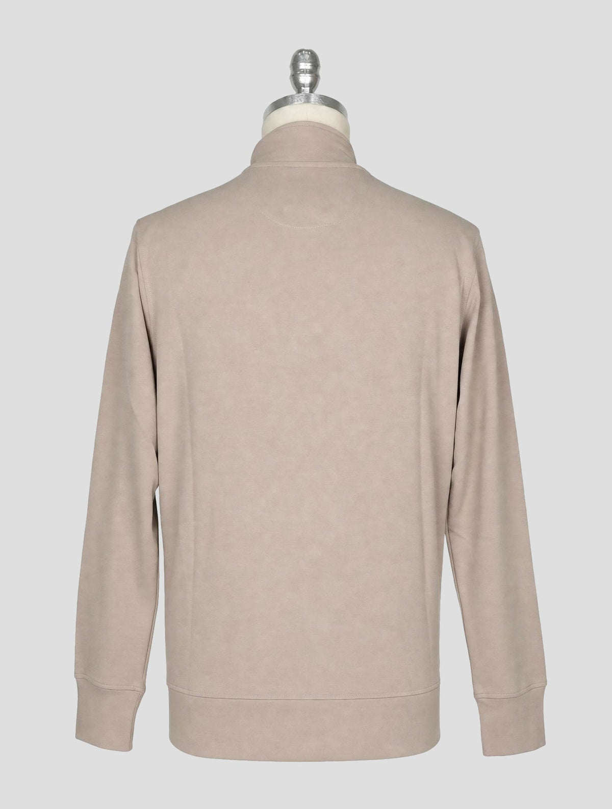 Barba Napoli Taupe Cotton Pa Sweater Full Zip 3