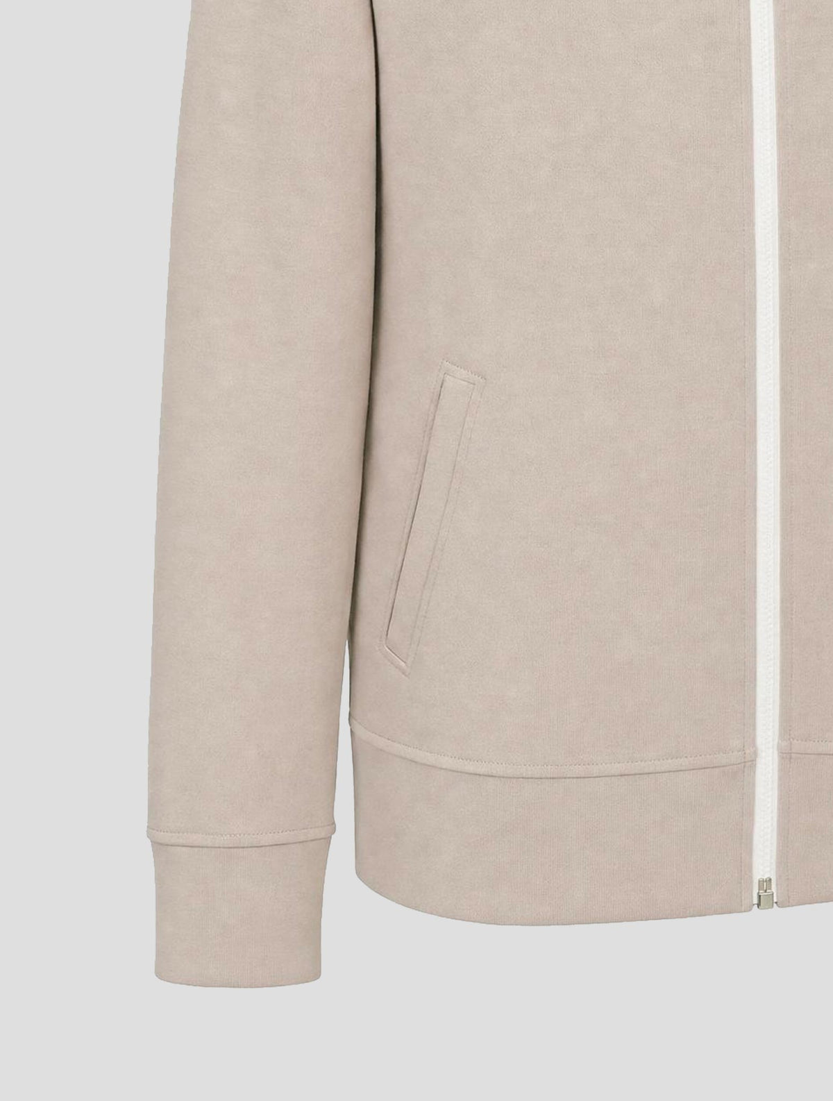 Barba Napoli Taupe Cotton Pa Sweater Full Zip 5