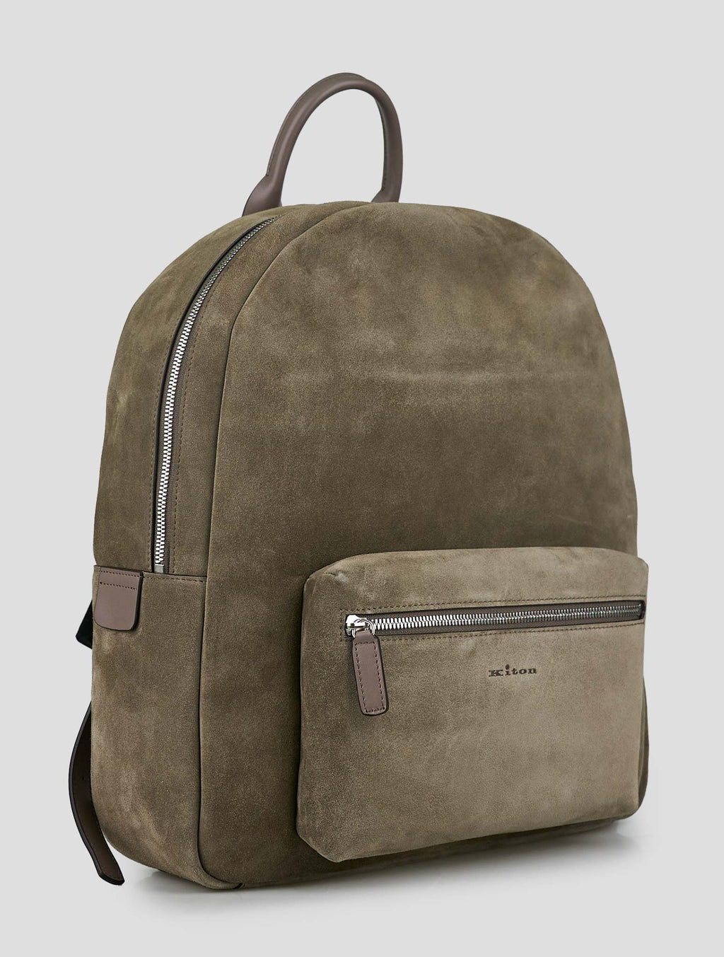 Kiton Beige Leather Suede Backpack 2
