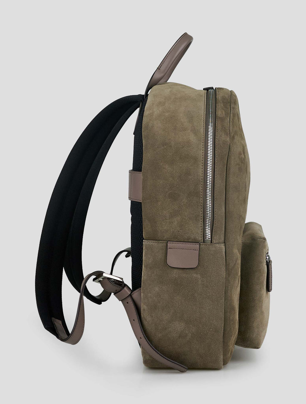 Kiton Beige Leather Suede Backpack 3