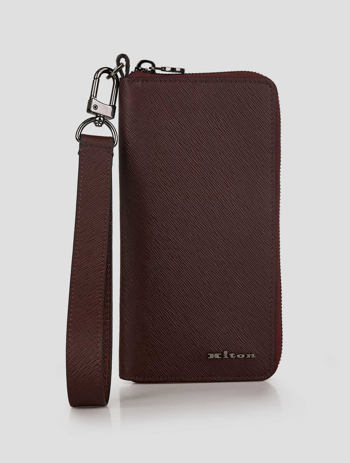 Kiton Burgundy Leather Document Holder 1