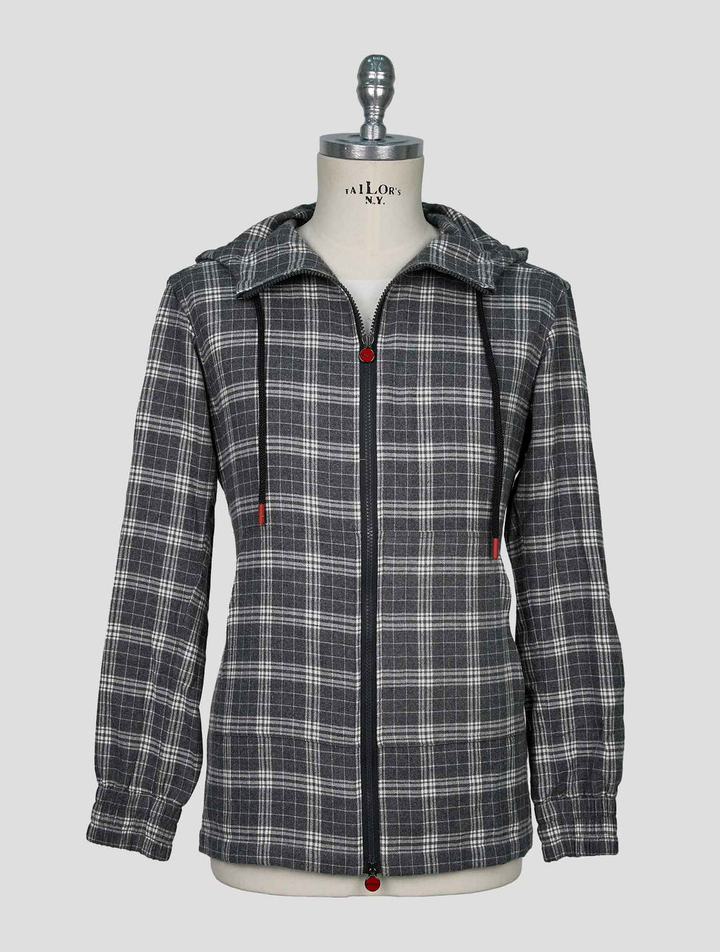 Kiton Gray White Cotton Shirt Umbi 2