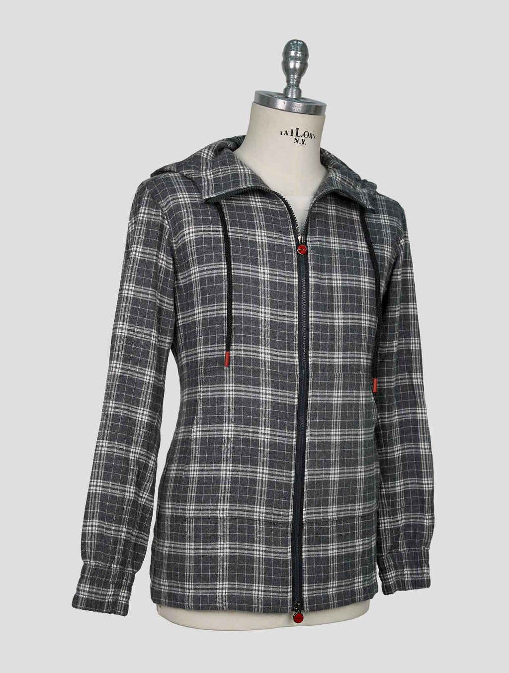Kiton Gray White Cotton Shirt Umbi 3