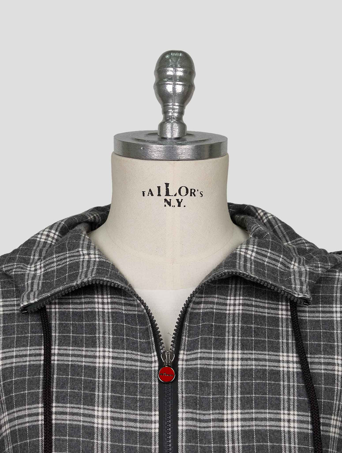 Kiton Gray White Cotton Shirt Umbi 5