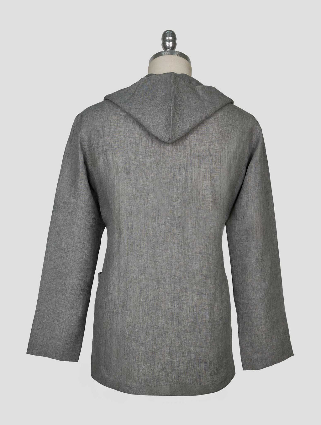 Kiton Gray Linen Overshirt Luca 3