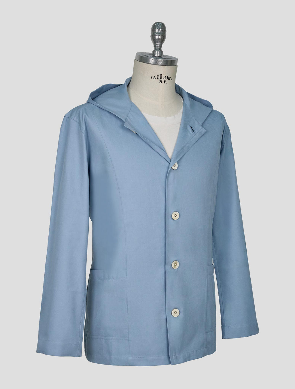 Kiton Light Blue Cotton Overshirt Luca 2