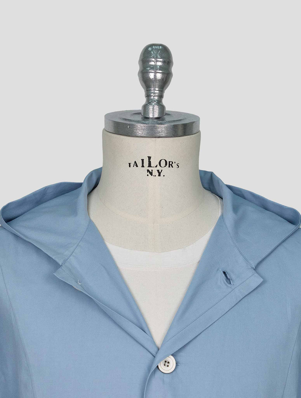 Kiton Light Blue Cotton Overshirt Luca 4