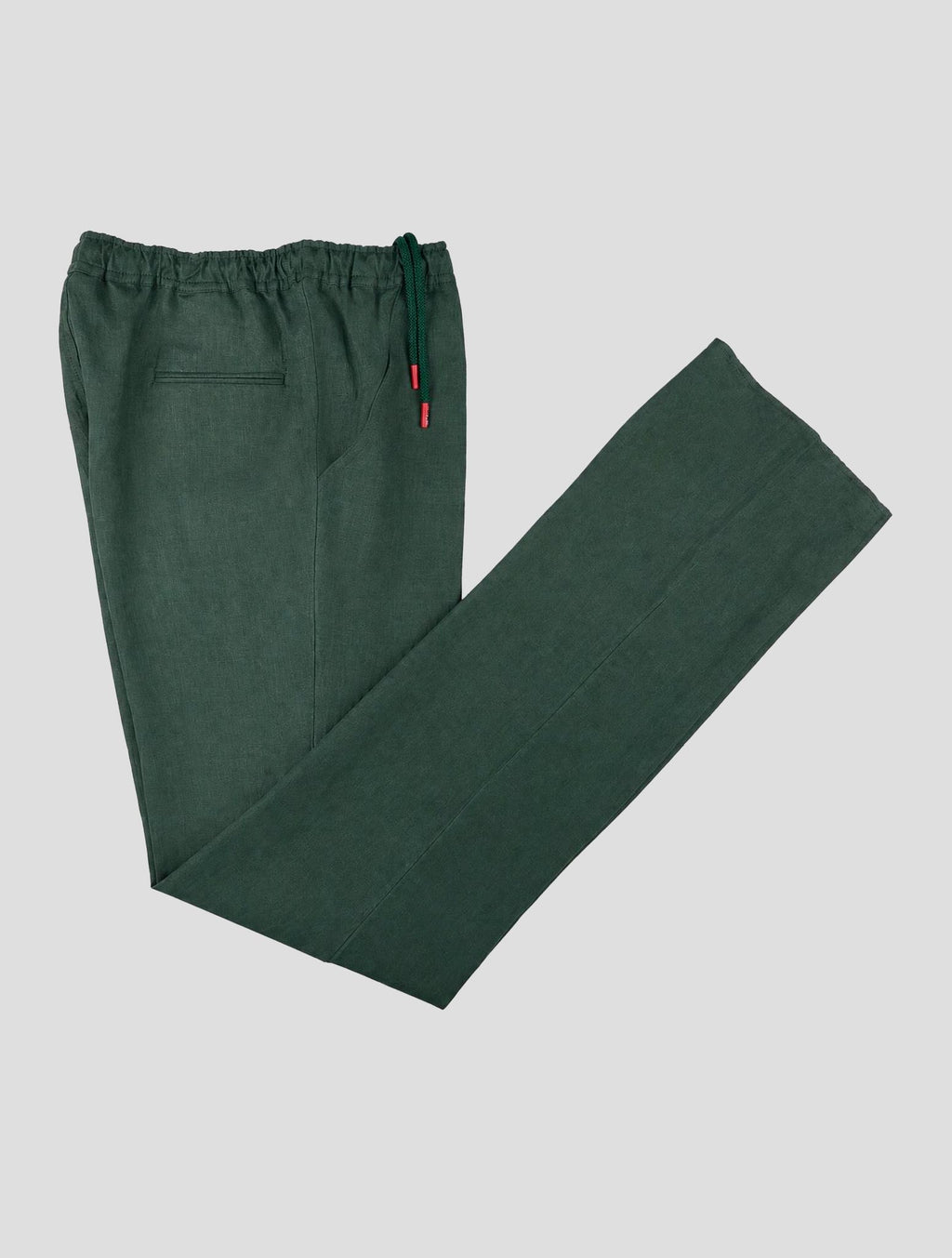Kiton Green Linen Pants 4